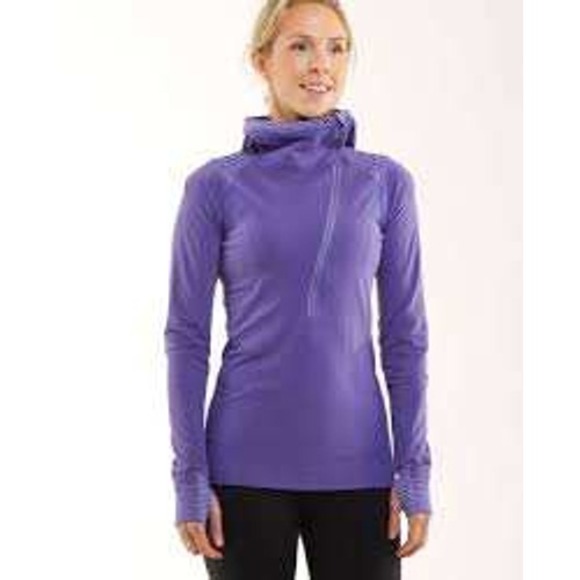 Lululemon Tops - Lululemon Run Stay Warm Purple Asymmetrical Zip Hoodie Hoodie SZ 4 Athleisure